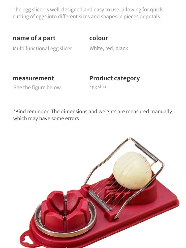 Multifunctional Egg Slicers Stainless Steel Slicer Fancy Splitter Egg Cutting Tool Home Two In One Egg Cutter Kitchen Gadgets - MAGUSTA BEAUTY