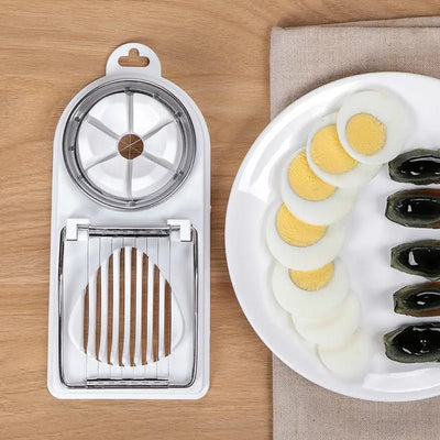 Multifunctional Egg Slicers Stainless Steel Slicer Fancy Splitter Egg Cutting Tool Home Two In One Egg Cutter Kitchen Gadgets - MAGUSTA BEAUTY