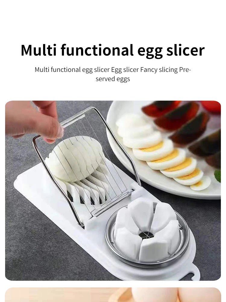Multifunctional Egg Slicers Stainless Steel Slicer Fancy Splitter Egg Cutting Tool Home Two In One Egg Cutter Kitchen Gadgets - MAGUSTA BEAUTY