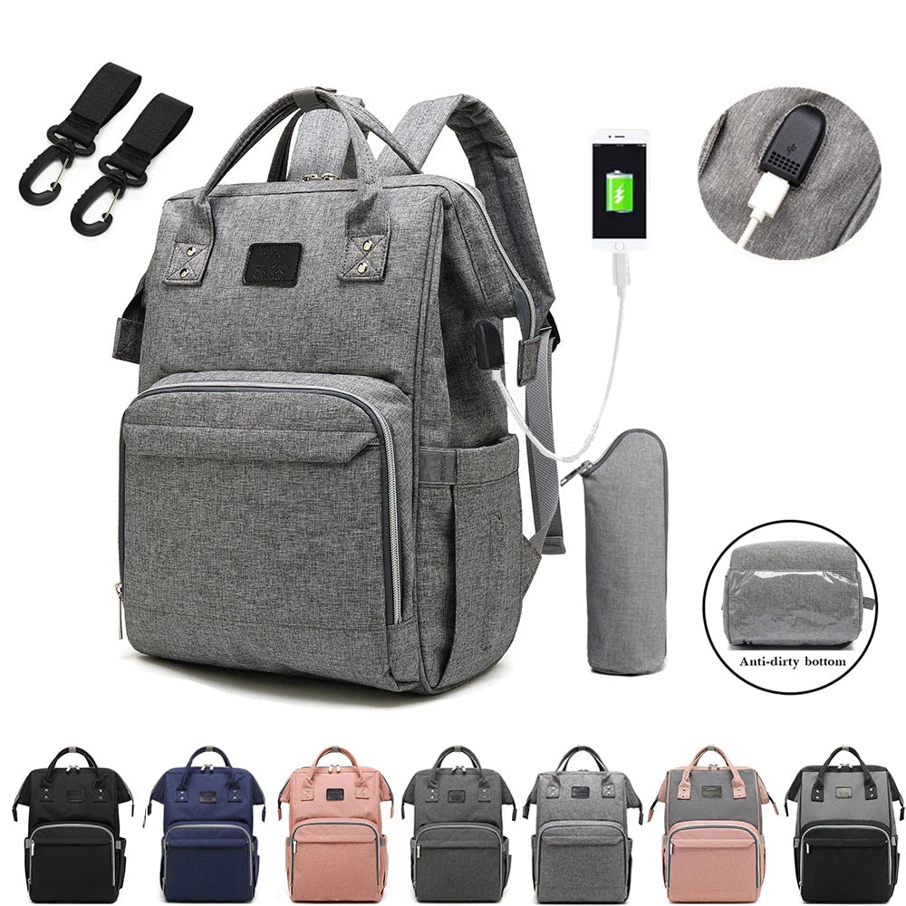 Nappy Backpack Bag Mummy Large Capacity Bag Mom Baby Multi-function Waterproof Outdoor Travel Diaper Bags For Baby Care - MAGUSTA BEAUTY