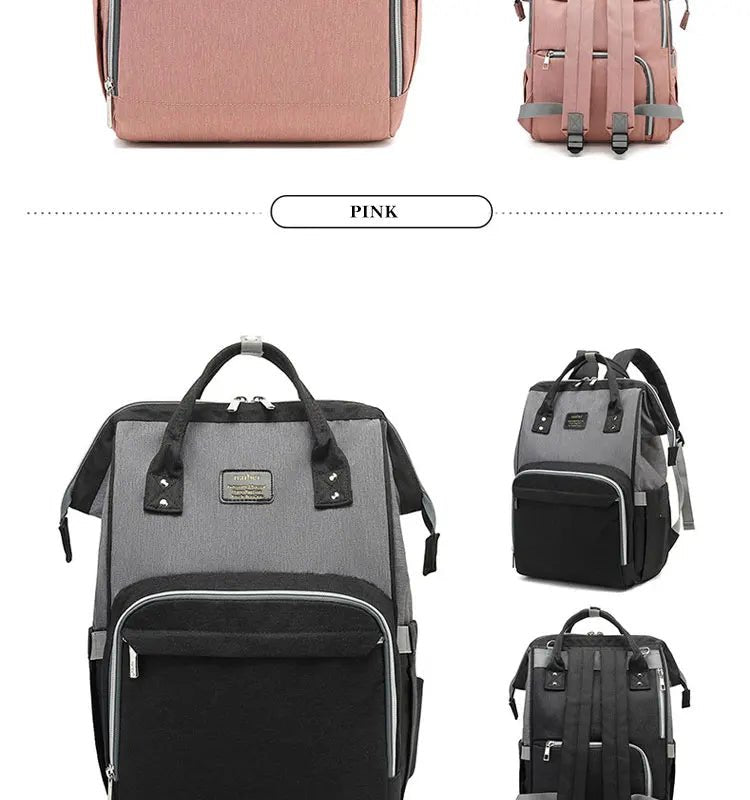 Nappy Backpack Bag Mummy Large Capacity Bag Mom Baby Multi-function Waterproof Outdoor Travel Diaper Bags For Baby Care - MAGUSTA BEAUTY
