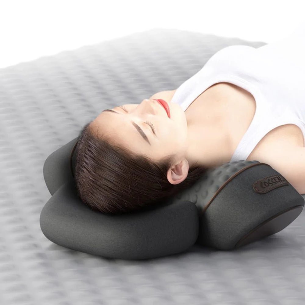 Neck Massager Pillow Cervical Orthopedic Pillow Lifting Traction Relax Hot Compress Vibration Massage Neck Pain Relief - MAGUSTA BEAUTY
