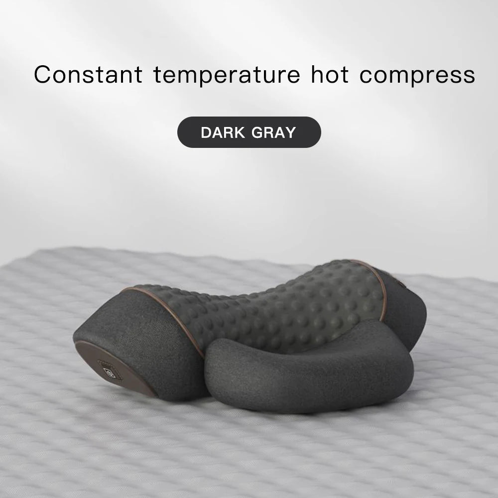 Neck Massager Pillow Cervical Orthopedic Pillow Lifting Traction Relax Hot Compress Vibration Massage Neck Pain Relief - MAGUSTA BEAUTY