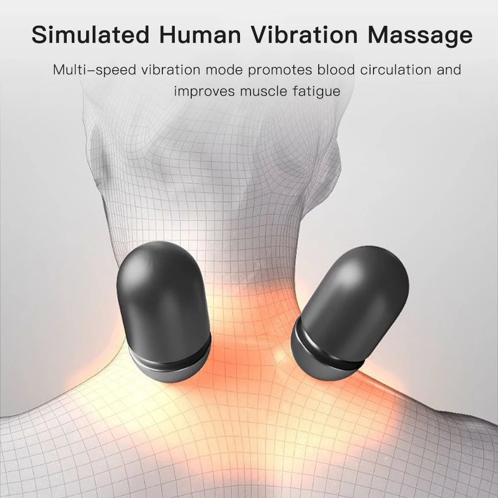 Neck Massager Pillow Cervical Orthopedic Pillow Lifting Traction Relax Hot Compress Vibration Massage Neck Pain Relief - MAGUSTA BEAUTY