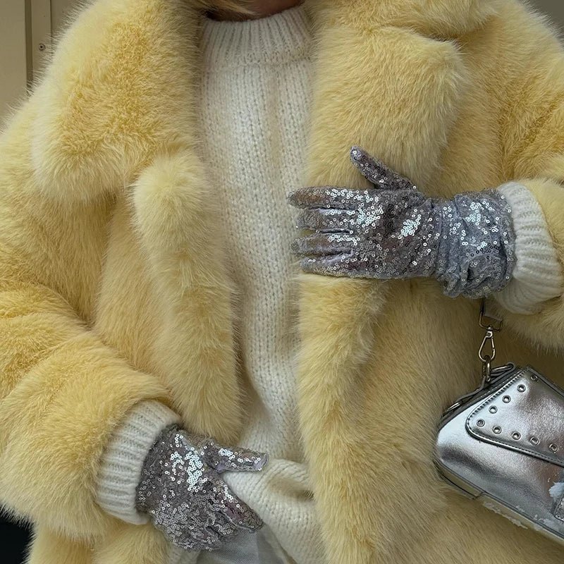 Neo Mint Women Winter 2024 High Quality Luxury Faux Fur Coat Thicken Warm Overcoat Outerwear Hot Girls Solid Long Fox Fur Jacket - MAGUSTA BEAUTY
