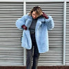 Neo Mint Women Winter 2024 High Quality Luxury Faux Fur Coat Thicken Warm Overcoat Outerwear Hot Girls Solid Long Fox Fur Jacket - MAGUSTA BEAUTY