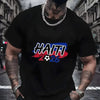 【New Arrival】Men Haiti 2026 Soccer Fan T-Shirt Red Short Sleeve Crewneck Tee Haitian Football Flag Inspired Tops - MAGUSTA BEAUTY