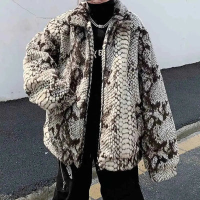 New Autumn And Winter Men's Long-Sleeved Fur Jacket American Retro Fashion Trend High Street Loose Casual Niche Men's Tops 2025 - MAGUSTA BEAUTY