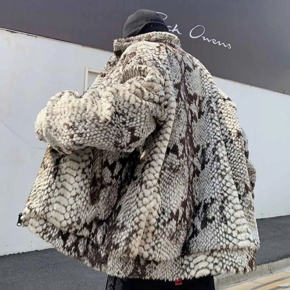 New Autumn And Winter Men's Long-Sleeved Fur Jacket American Retro Fashion Trend High Street Loose Casual Niche Men's Tops 2025 - MAGUSTA BEAUTY