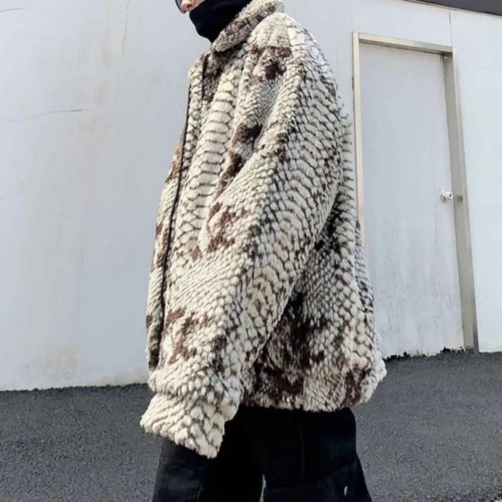 New Autumn And Winter Men's Long-Sleeved Fur Jacket American Retro Fashion Trend High Street Loose Casual Niche Men's Tops 2025 - MAGUSTA BEAUTY