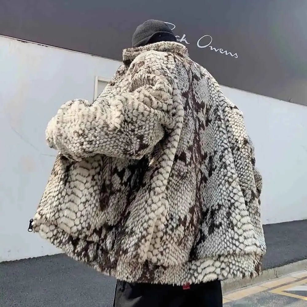 New Autumn And Winter Men's Long-Sleeved Fur Jacket American Retro Fashion Trend High Street Loose Casual Niche Men's Tops 2025 - MAGUSTA BEAUTY