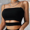 New Fashion Hot Sexy Women Summer Sexy Casual Sleeveless Cut - Out Short Tee Shirt Crop Top Vest Strap Tank Top Blouse - MAGUSTA BEAUTY