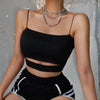 New Fashion Hot Sexy Women Summer Sexy Casual Sleeveless Cut - Out Short Tee Shirt Crop Top Vest Strap Tank Top Blouse - MAGUSTA BEAUTY