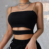 New Fashion Hot Sexy Women Summer Sexy Casual Sleeveless Cut - Out Short Tee Shirt Crop Top Vest Strap Tank Top Blouse - MAGUSTA BEAUTY