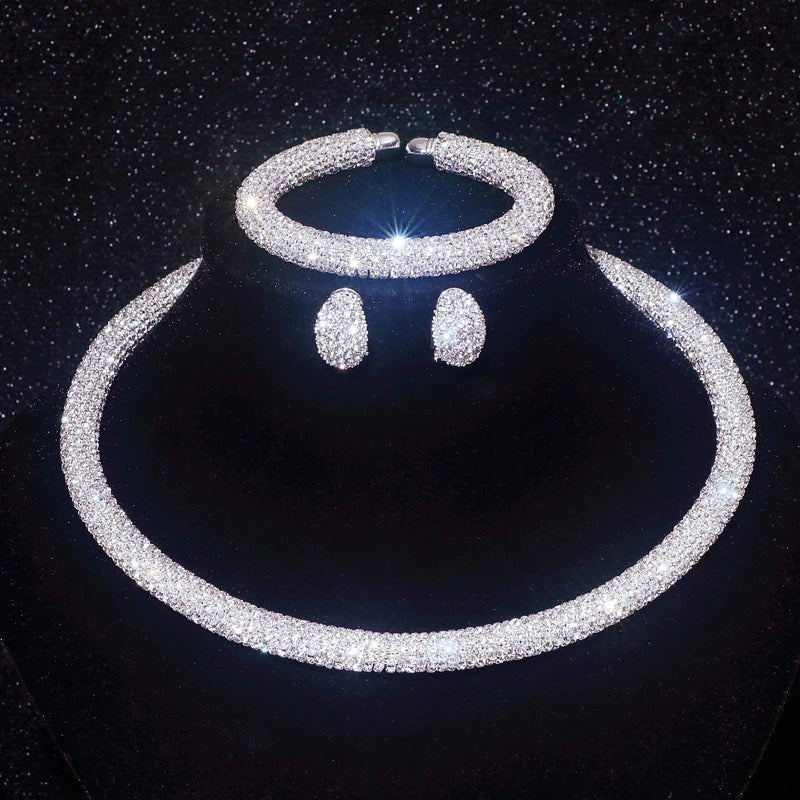 New Fashion Rhinestone Collar Choker Necklace for Women Exaggerated Simple Big Chunky Chain Necklace Torques Jewelry Accessories - MAGUSTA BEAUTY