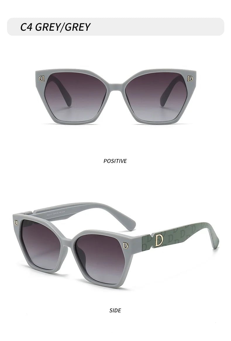 New Luxury D Brand Glamour Sunglasses For Women And Men Stylish Cat Eye Designer Eyewear Classic Fashion Unisex Glasses UV400 - MAGUSTA BEAUTY