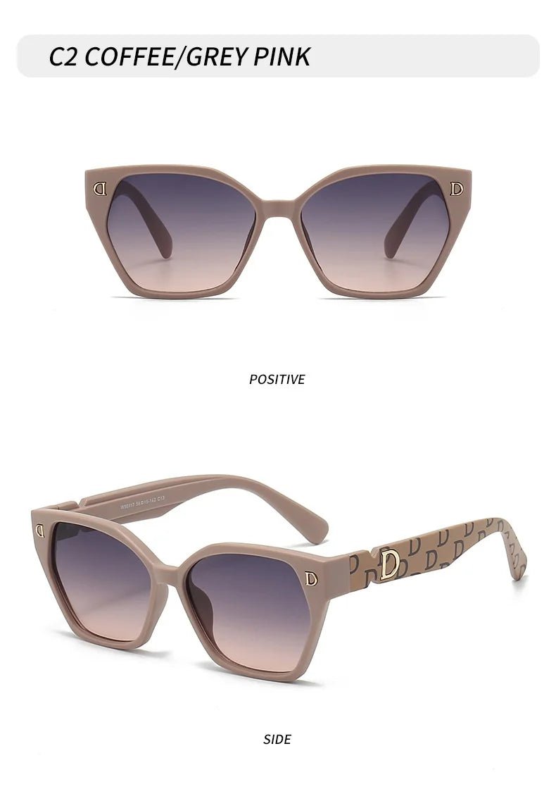 New Luxury D Brand Glamour Sunglasses For Women And Men Stylish Cat Eye Designer Eyewear Classic Fashion Unisex Glasses UV400 - MAGUSTA BEAUTY