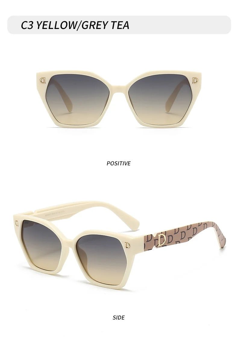 New Luxury D Brand Glamour Sunglasses For Women And Men Stylish Cat Eye Designer Eyewear Classic Fashion Unisex Glasses UV400 - MAGUSTA BEAUTY