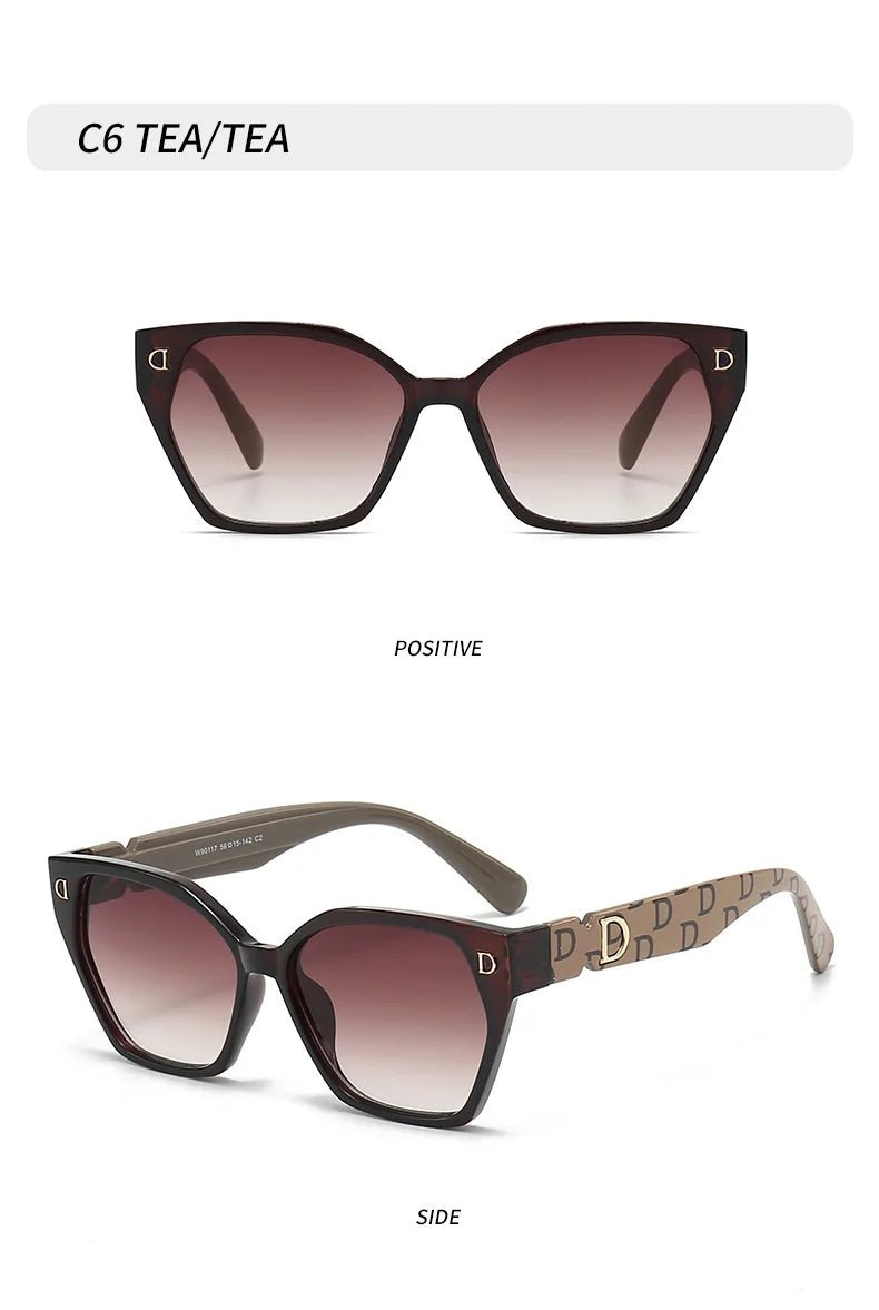 New Luxury D Brand Glamour Sunglasses For Women And Men Stylish Cat Eye Designer Eyewear Classic Fashion Unisex Glasses UV400 - MAGUSTA BEAUTY