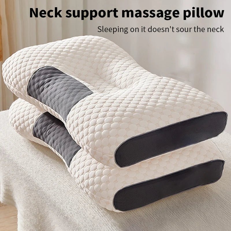 New Neck Pillow Help Sleep And Protect The Neck Cervical Orthopedic Soybean Fiber Massage Household SPA Pillow For Sleeping - MAGUSTA BEAUTY