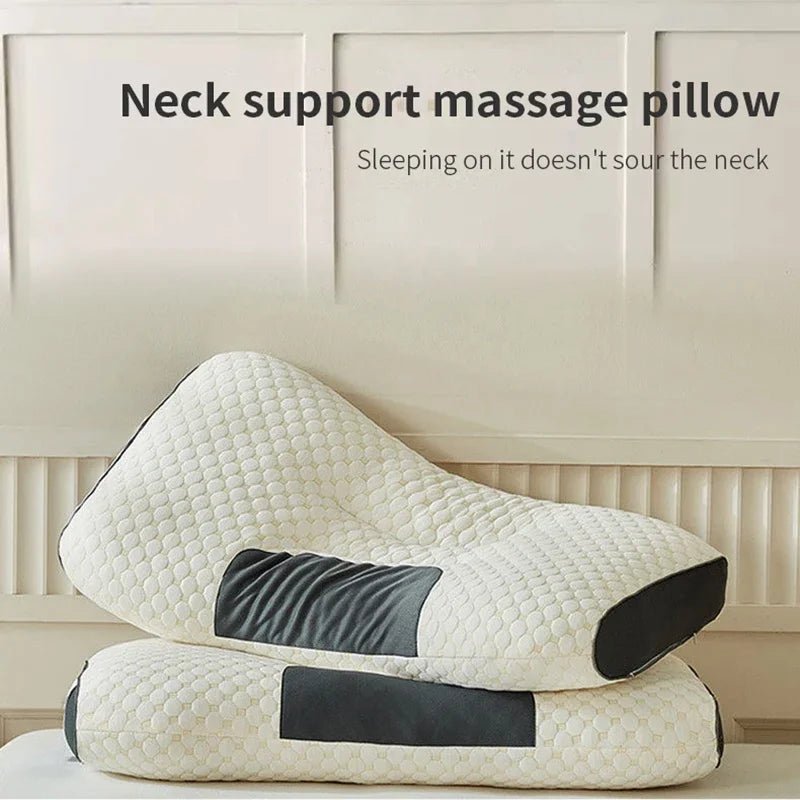 New Neck Pillow Help Sleep And Protect The Neck Cervical Orthopedic Soybean Fiber Massage Household SPA Pillow For Sleeping - MAGUSTA BEAUTY