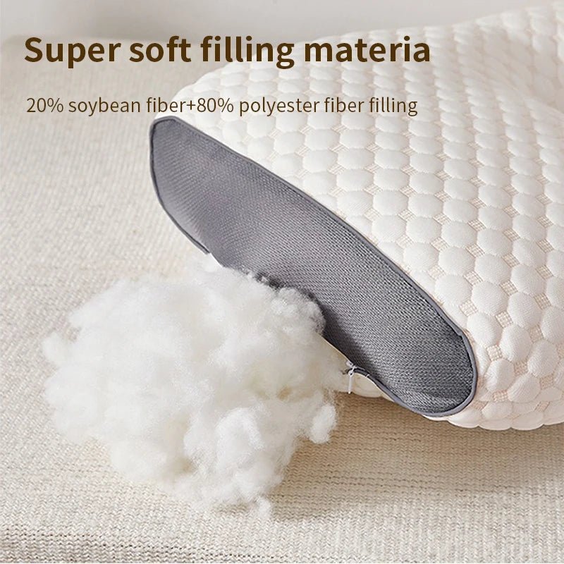 New Neck Pillow Help Sleep And Protect The Neck Cervical Orthopedic Soybean Fiber Massage Household SPA Pillow For Sleeping - MAGUSTA BEAUTY
