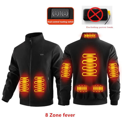 New Winter Fashion Versatile Polar Fleece Thick Heating Warm Jacket For Both Men Women 8-Zone Intelligent Heating Electric Coat - MAGUSTA BEAUTY