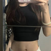 Newest Tight Tops Sexy Crop T-Shirt Summer Woman Solid Short Sleeve Breathable Stretch Soft Females Casual Basic Streetwears Tee - MAGUSTA BEAUTY