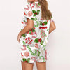 Nutcracker Pajamas Women Christmas Pajama Set Short Sleeve Tops+Elastic Waist Shorts Santa Claus Avatar Print Sleepwear Outfits - MAGUSTA BEAUTY