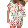 Nutcracker Pajamas Women Christmas Pajama Set Short Sleeve Tops+Elastic Waist Shorts Santa Claus Avatar Print Sleepwear Outfits - MAGUSTA BEAUTY