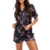 Nutcracker Pajamas Women Christmas Pajama Set Short Sleeve Tops+Elastic Waist Shorts Santa Claus Avatar Print Sleepwear Outfits - MAGUSTA BEAUTY