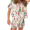 Nutcracker Pajamas Women Christmas Pajama Set Short Sleeve Tops+Elastic Waist Shorts Santa Claus Avatar Print Sleepwear Outfits - MAGUSTA BEAUTY