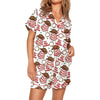 Nutcracker Pajamas Women Christmas Pajama Set Short Sleeve Tops+Elastic Waist Shorts Santa Claus Avatar Print Sleepwear Outfits - MAGUSTA BEAUTY