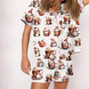 Nutcracker Pajamas Women Christmas Pajama Set Short Sleeve Tops+Elastic Waist Shorts Santa Claus Avatar Print Sleepwear Outfits - MAGUSTA BEAUTY
