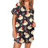 Nutcracker Pajamas Women Christmas Pajama Set Short Sleeve Tops+Elastic Waist Shorts Santa Claus Avatar Print Sleepwear Outfits - MAGUSTA BEAUTY