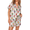 Nutcracker Pajamas Women Christmas Pajama Set Short Sleeve Tops+Elastic Waist Shorts Santa Claus Avatar Print Sleepwear Outfits - MAGUSTA BEAUTY