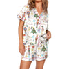 Nutcracker Pajamas Women Christmas Pajama Set Short Sleeve Tops+Elastic Waist Shorts Santa Claus Avatar Print Sleepwear Outfits - MAGUSTA BEAUTY
