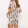 Nutcracker Pajamas Women Christmas Pajama Set Short Sleeve Tops+Elastic Waist Shorts Santa Claus Avatar Print Sleepwear Outfits - MAGUSTA BEAUTY
