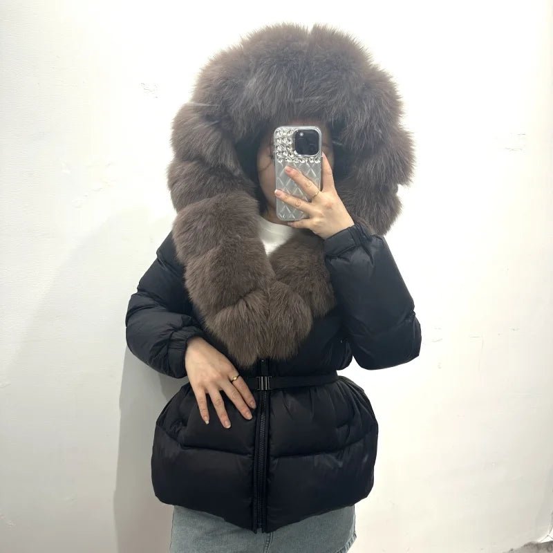 OFTBUY 2025 Winter Clothing Puffer Jacket Women Real Fox Fur Hooded Thick Warm 90% White Duck Down Coat Female Parkas Waterproof - MAGUSTA BEAUTY