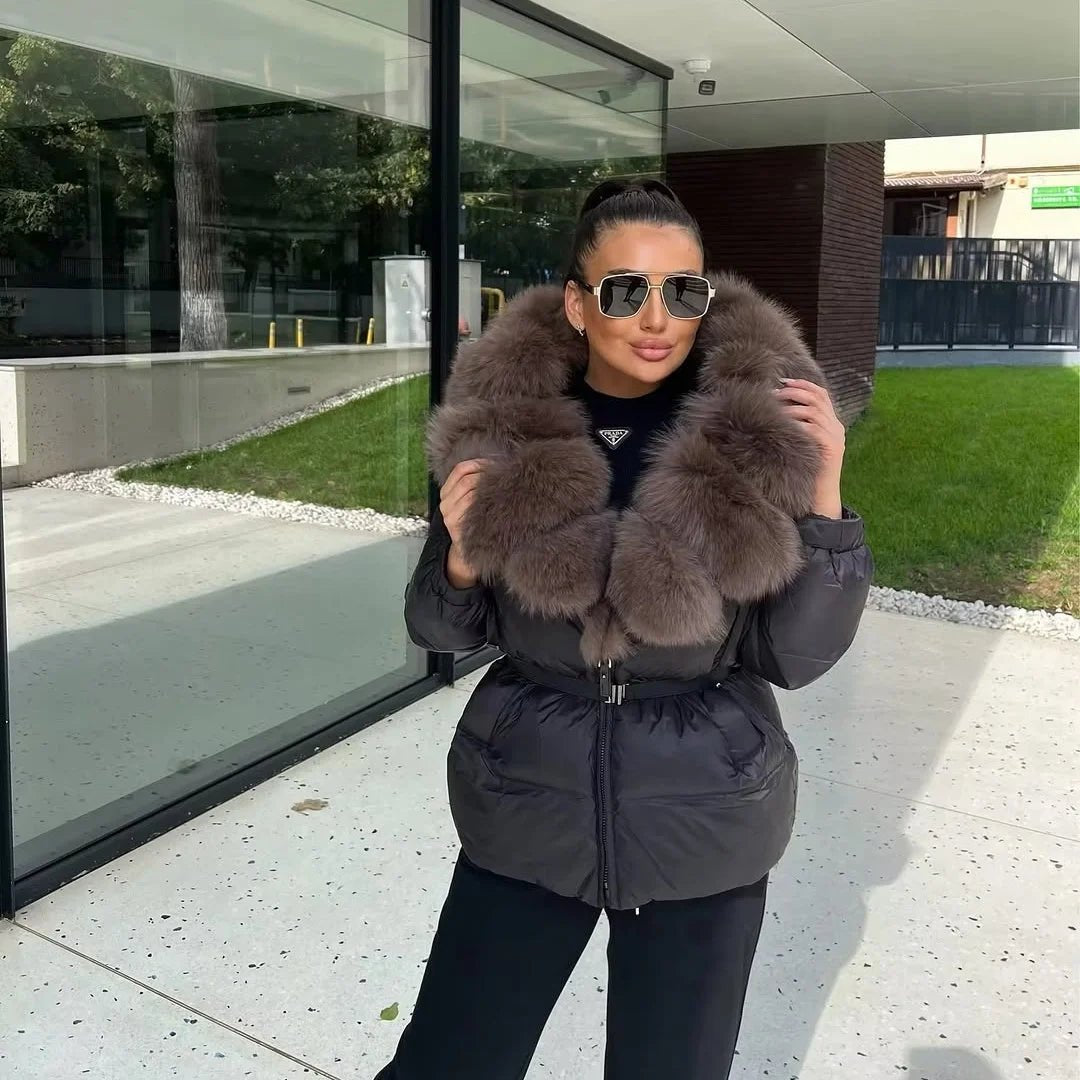 OFTBUY 2025 Winter Clothing Puffer Jacket Women Real Fox Fur Hooded Thick Warm 90% White Duck Down Coat Female Parkas Waterproof - MAGUSTA BEAUTY