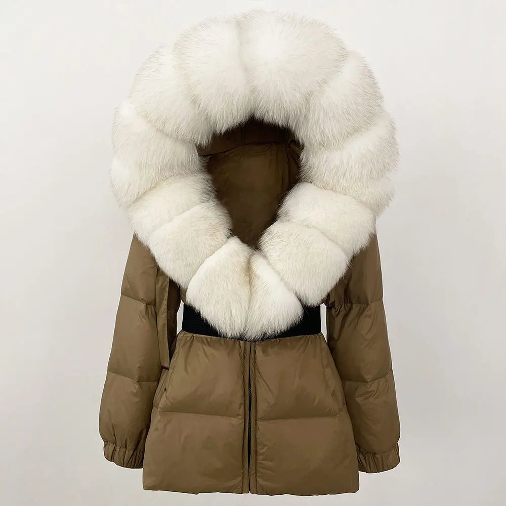 OFTBUY 2025 Winter Clothing Puffer Jacket Women Real Fox Fur Hooded Thick Warm 90% White Duck Down Coat Female Parkas Waterproof - MAGUSTA BEAUTY