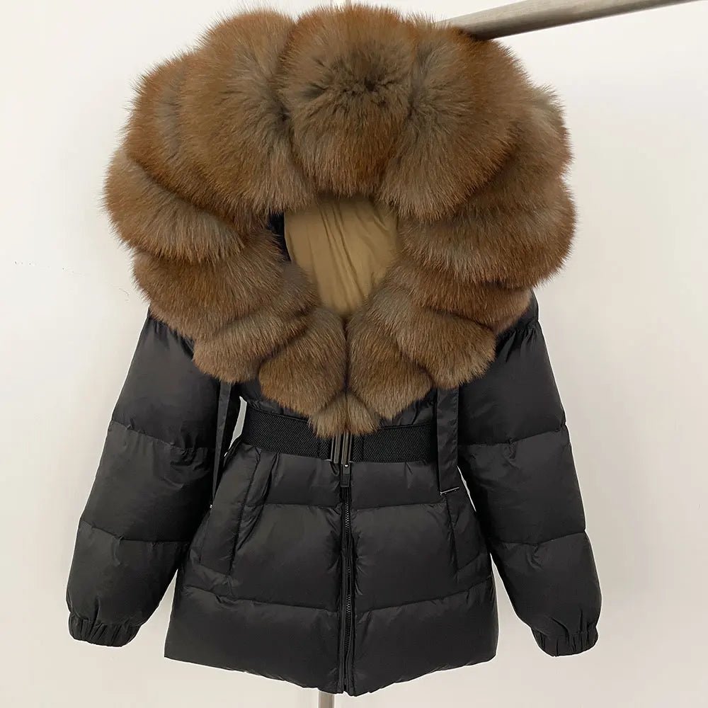 OFTBUY 2025 Winter Clothing Puffer Jacket Women Real Fox Fur Hooded Thick Warm 90% White Duck Down Coat Female Parkas Waterproof - MAGUSTA BEAUTY