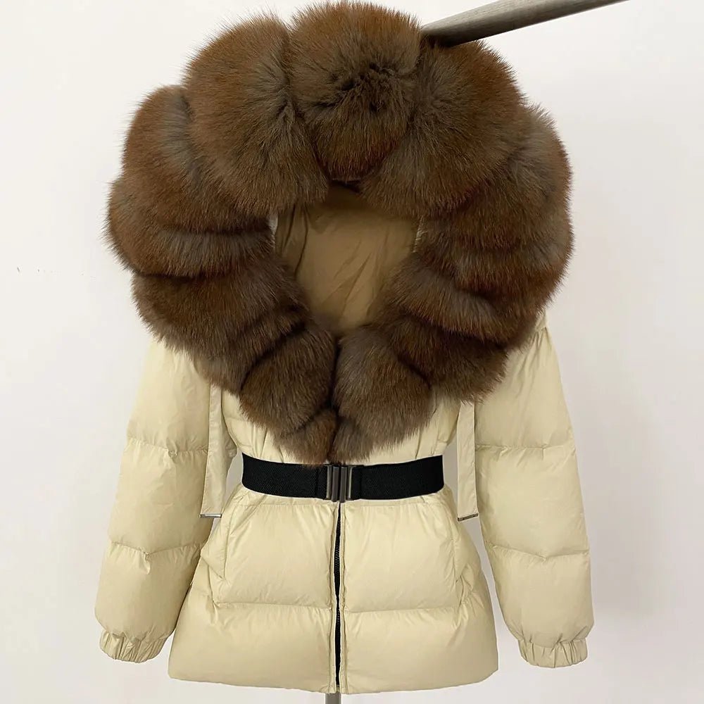 OFTBUY 2025 Winter Clothing Puffer Jacket Women Real Fox Fur Hooded Thick Warm 90% White Duck Down Coat Female Parkas Waterproof - MAGUSTA BEAUTY