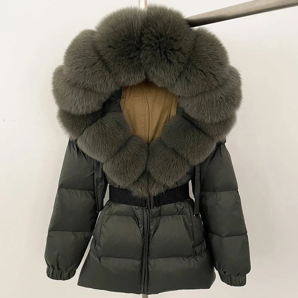 OFTBUY 2025 Winter Clothing Puffer Jacket Women Real Fox Fur Hooded Thick Warm 90% White Duck Down Coat Female Parkas Waterproof - MAGUSTA BEAUTY
