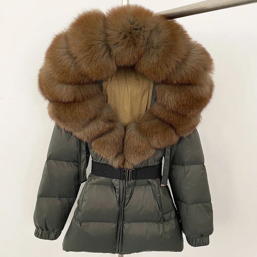 OFTBUY 2025 Winter Clothing Puffer Jacket Women Real Fox Fur Hooded Thick Warm 90% White Duck Down Coat Female Parkas Waterproof - MAGUSTA BEAUTY