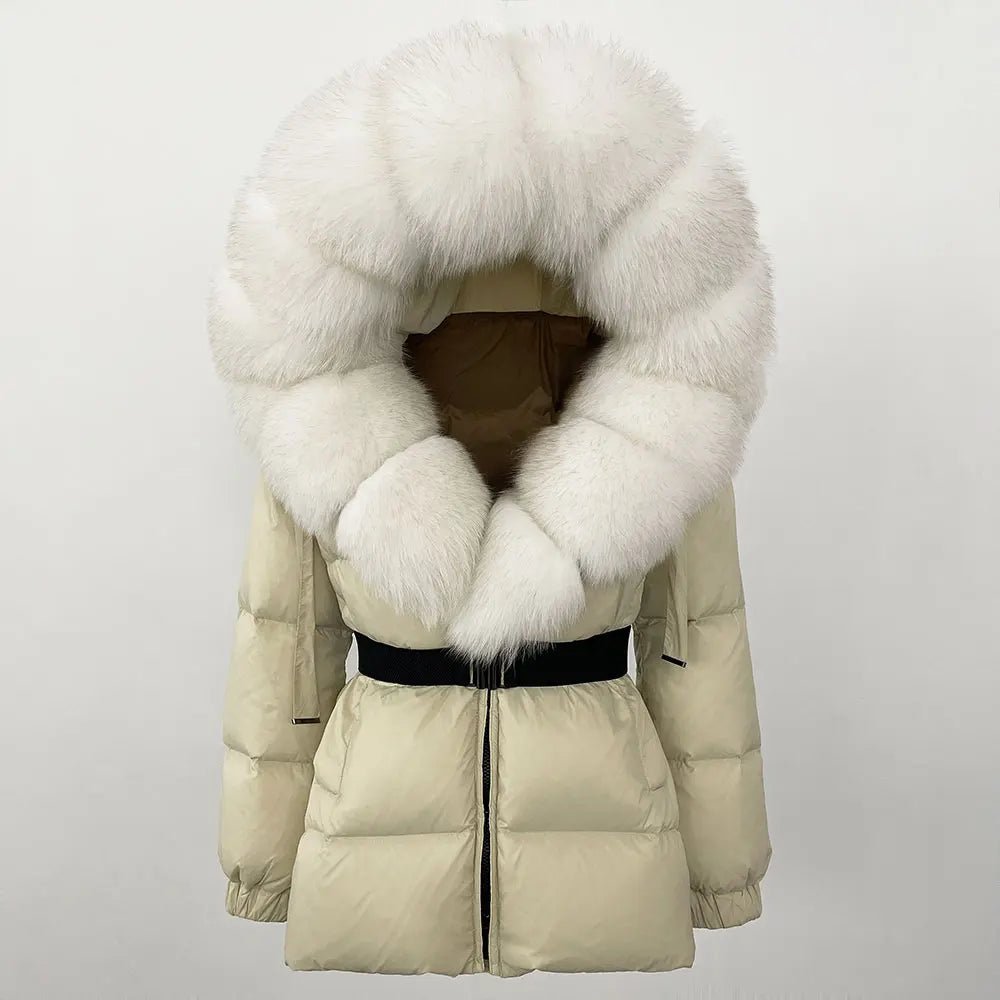 OFTBUY 2025 Winter Clothing Puffer Jacket Women Real Fox Fur Hooded Thick Warm 90% White Duck Down Coat Female Parkas Waterproof - MAGUSTA BEAUTY