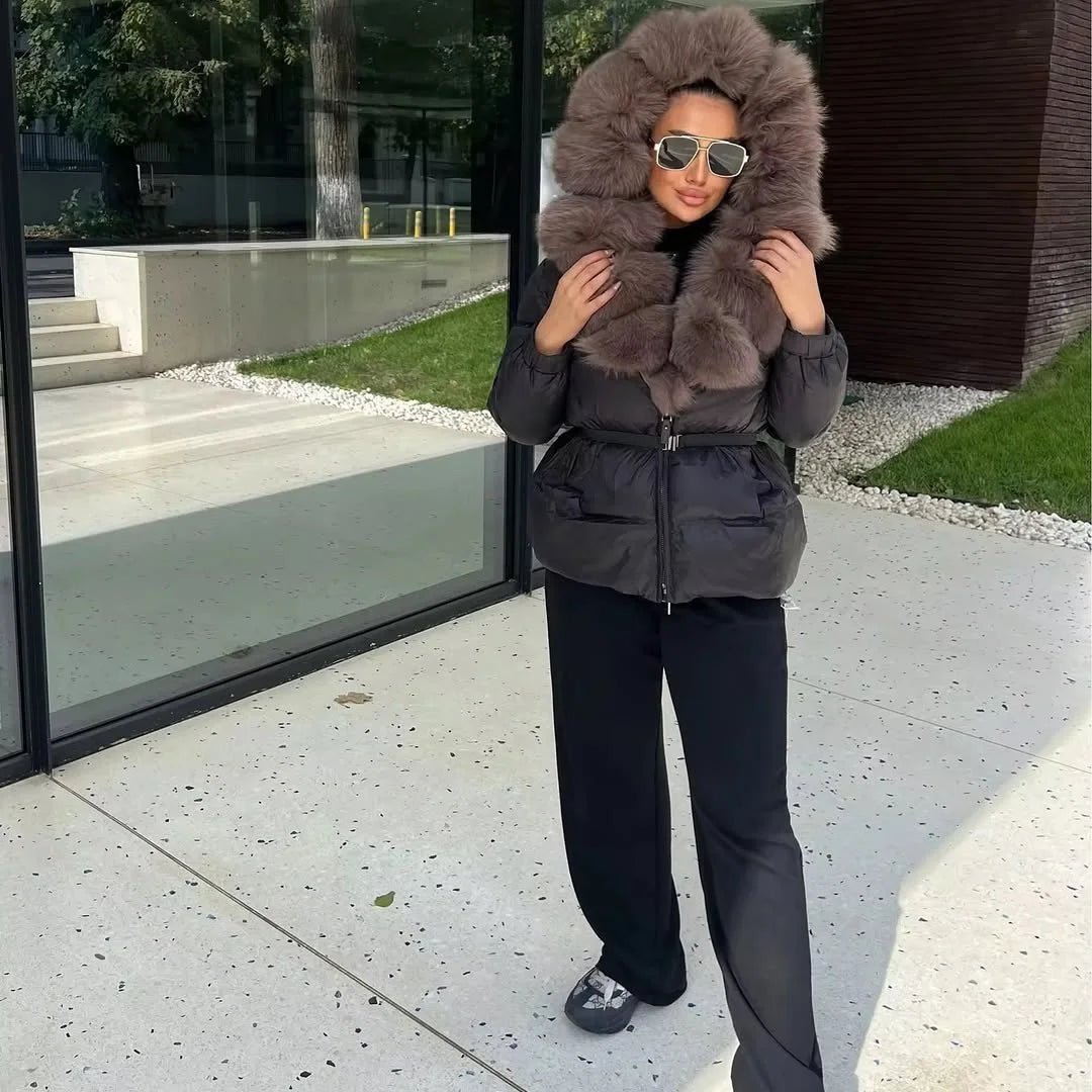 OFTBUY 2025 Winter Clothing Puffer Jacket Women Real Fox Fur Hooded Thick Warm 90% White Duck Down Coat Female Parkas Waterproof - MAGUSTA BEAUTY