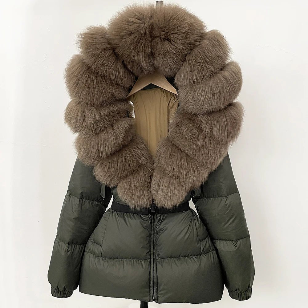 OFTBUY 2025 Winter Clothing Puffer Jacket Women Real Fox Fur Hooded Thick Warm 90% White Duck Down Coat Female Parkas Waterproof - MAGUSTA BEAUTY