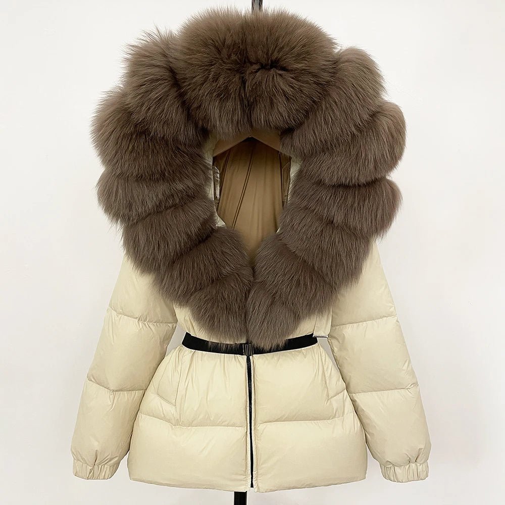 OFTBUY 2025 Winter Clothing Puffer Jacket Women Real Fox Fur Hooded Thick Warm 90% White Duck Down Coat Female Parkas Waterproof - MAGUSTA BEAUTY
