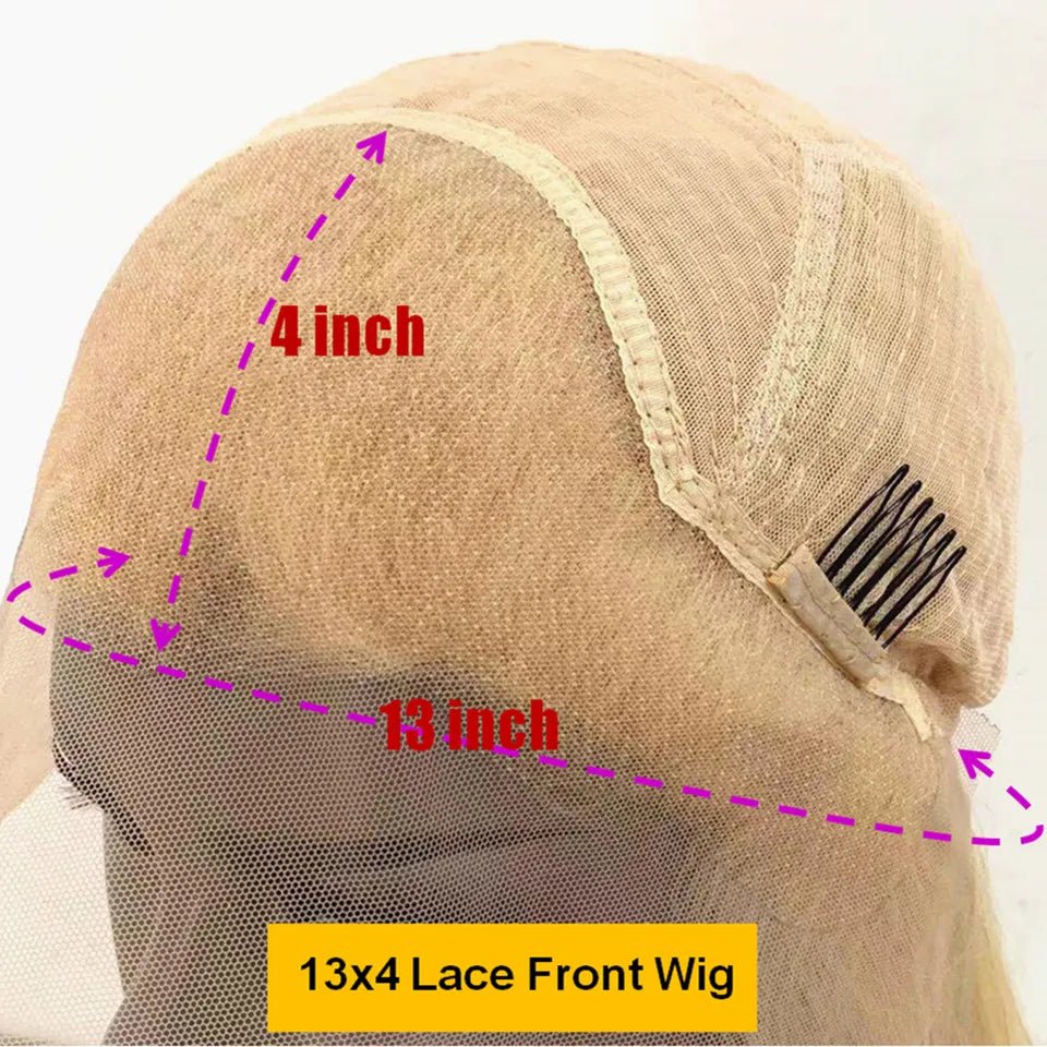 Ombre Pink Rosemary Colored Human Hair Body Wavy Glueless 13x4 Lace Front Wigs 613 Made Pre Plucked 180% Density Full Lace Wigs - MAGUSTA BEAUTY